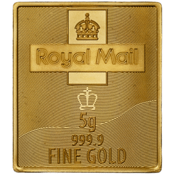 Pre-Owned Royal Mail Penny Black 5g Proof Gold Ingot