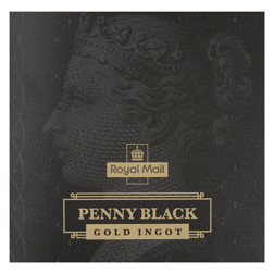 Pre-Owned Royal Mail Penny Black 5g Proof Gold Ingot