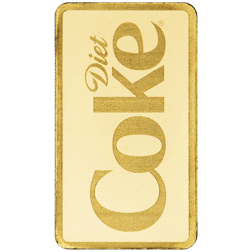 Diet Coke 1g Proof-Like Gold Bar