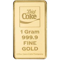 Diet Coke 1g Proof-Like Gold Bar