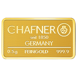 C.Hafner 0.5g Minted Gold Bar