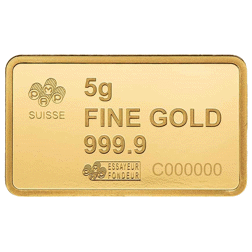 Pre-Owned PAMP America the Free Bald Eagle 5g Gold Bar