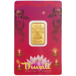 PAMP Diwali Lakshmi and Sacred Cow 5g Gold Bar