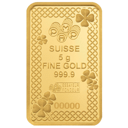 PAMP Lucky Charm Four-Leaf Clover 5g Gold Bar