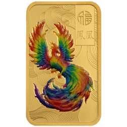 PAMP Good Luck Phoenix Colourised 10g Gold Bar