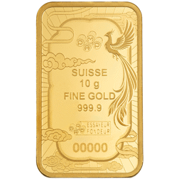 PAMP Good Luck Phoenix Colourised 10g Gold Bar