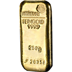 Umicore 250g Gold Cast Bar