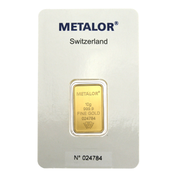 Metalor Stamped 10g Gold Bar