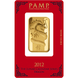 Pre-Owned 2012 PAMP Lunar Dragon 1oz Gold Bar