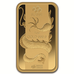 Pre-Owned 2012 PAMP Lunar Dragon 1oz Gold Bar