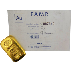 Pre-Owned PAMP Suisse 100g Cast Gold Bar