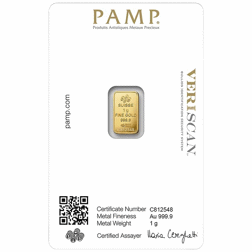 Pre-Owned PAMP Suisse Fortuna 1g Gold Bar