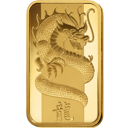Pre-Owned 2012 PAMP Lunar Dragon 5g Gold Bar