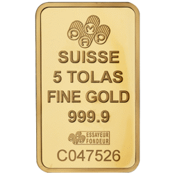 Pre-Owned PAMP Suisse Fortuna 5 Tola Gold Bar