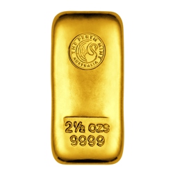 Pre-Owned Perth Mint 2.5oz Cast Gold Bar