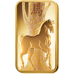 Pre-Owned 2014 PAMP Lunar Horse 5g Gold Bar
