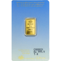 Pre-Owned PAMP 'Faith' Am Yisrael Chai! 5g Gold Bar
