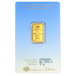 Pre-Owned PAMP 'Faith' Ka ´Bah, Mecca 5g Gold Bar