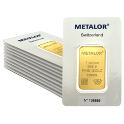 Metalor 1oz Gold 10 Bar Bundle