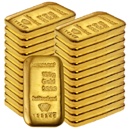 Metalor 100g Cast Gold 25 Bar Bundle