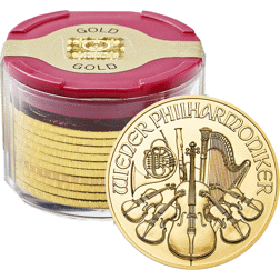 2023 Austrian Philharmonic 1oz Gold Coin - Full Tube of 10 Coins