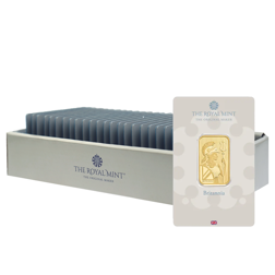 The Royal Mint Britannia 20g Gold Bar - 25 Bar Box