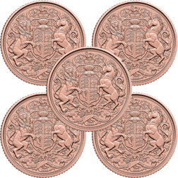 2022 UK Memorial Half Sovereign Gold 5 Coin Bullion Bundle