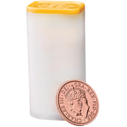 2023 UK Coronation Full Sovereign Gold Coins - Full Tube of 25 Coins