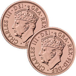 2023 UK Coronation Full Sovereign Gold 2 Coin Bullion Bundle