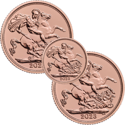 2023 UK Coronation 2x Full Sovereign & 1x Half Sovereign Gold Coin Collection