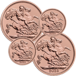 2023 UK Coronation 2x Full Sovereign & 2x Half Sovereign Gold Coin Collection