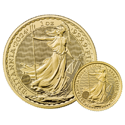 2024 UK Britannia 1oz & 1/10oz Gold Coin Collection