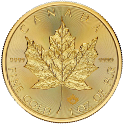 2025 Canadian Maple 1oz Gold Coin - Full Tube of 10 Coins