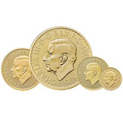 2026 UK Britannia 1oz, 1/2oz, 1/4oz, and 1/10oz Gold Coin Collection