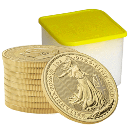 2026 UK Britannia 1oz Gold Coin - Full Tube of 10 Coins