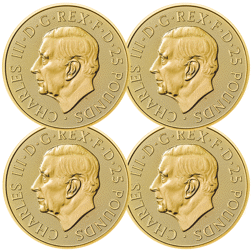 Capital Gains Tax Free UK Gold Coin Bundle – Total Weight 1oz (4 × 1/4oz)