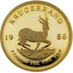 Pre-Owned 1986 South African Krugerrand Proof Design 1oz Gold Coin