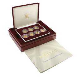 Pre-Owned UK Half Sovereign Portrait 7 Gold Coin Collection