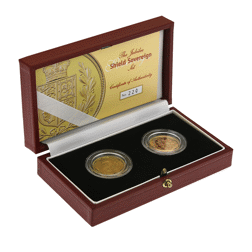 Pre-Owned 2002 UK Jubilee Shield Sovereign Gold Coin Set