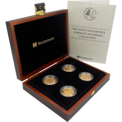 Pre-Owned UK Elizabeth II Heads Full Sovereign Gold 4 Coin Collection