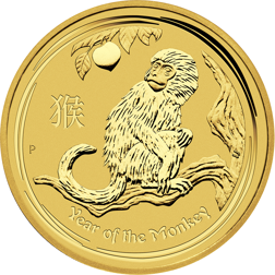 Pre-Owned 2016 Australian Lunar Monkey 1oz Gold Coin