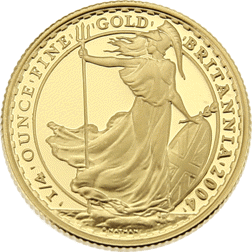 Pre-Owned 2004 UK Britannia 1/4oz Proof Gold Coin