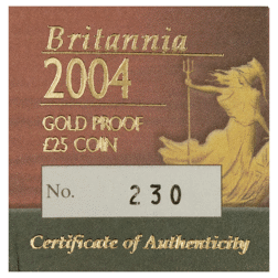 Pre-Owned 2004 UK Britannia 1/4oz Proof Gold Coin