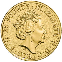 Pre-Owned 2017 UK Queen’s Beasts The Dragon 1/4oz Gold Coin