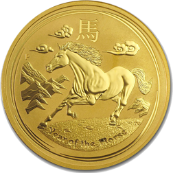 Pre-Owned 2014 Australian Lunar Horse 1oz Gold Coin