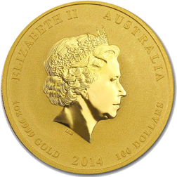 Pre-Owned 2014 Australian Lunar Horse 1oz Gold Coin