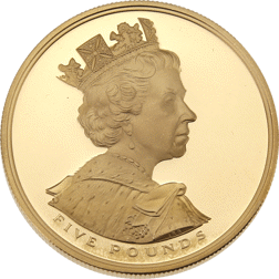Pre-Owned 2002 UK Golden Jubilee Proof Gold £5 Coin