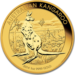 Pre-Owned 2014 Australian Kangaroo 1oz Gold Coin