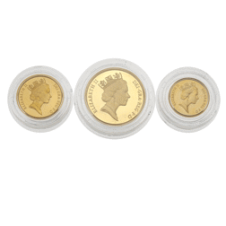 Pre-Owned 1988 UK Sovereign Proof Gold 3-Coin Set