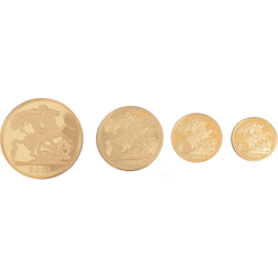 Pre-Owned 2008 UK Sovereign Proof Gold 4-Coin Set